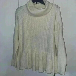 Cream turtleneck sweater